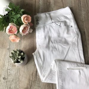 Wax Jean Butt I Love You White High Waisted Jeans